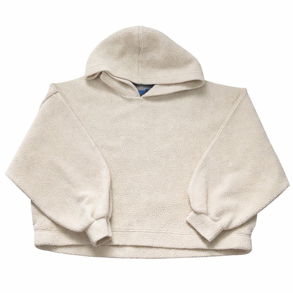 We The Free Cream Sherpa Hooded Sweatshirt Medium